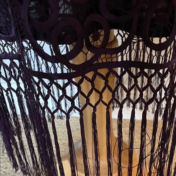 Guess Elegant Purple Midi Dress with Fringe - Picture 14 of 16